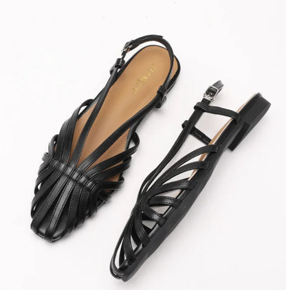 Women Plus Size Flat Gladiator Sandals Summer Sexy Luxury Gold Narrow Band Hollow Out Designer Brand Party Dress Shoes Sandalias
