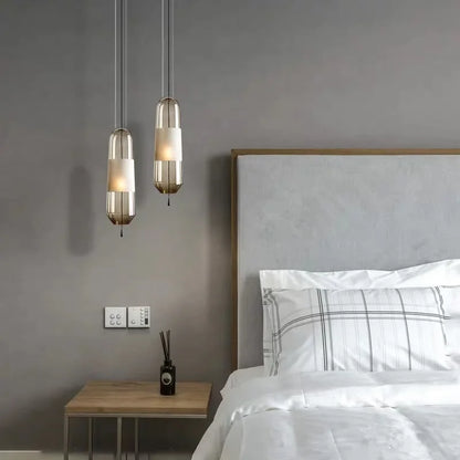 Restaurant Chandelier Lights Bedroom Bedside Living Dining Room Pendant Lamps Glass Decoration Nordic Hanging Kitchen Lighting