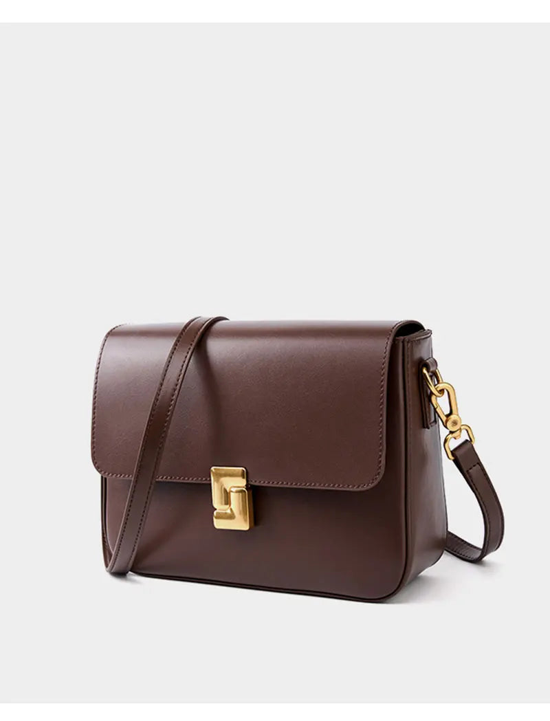 Luxury Genuine Leather Women Bag 2025 New Women's Shoulder Bag High Quality Cowhide Square Crossbody Bags Designer Handbags