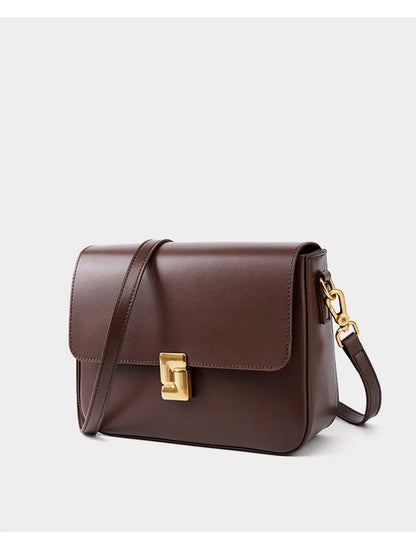 Luxury Genuine Leather Women Bag 2025 New Women's Shoulder Bag High Quality Cowhide Square Crossbody Bags Designer Handbags