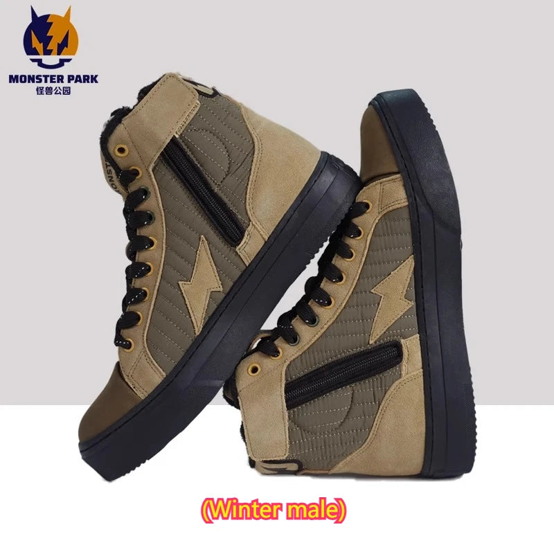 Motorcycle Boots Microfiber Off-road Motocross Shoes Anti-slip Biker Boots for Men Women Causal Motorboats Motorcycle Sneakers