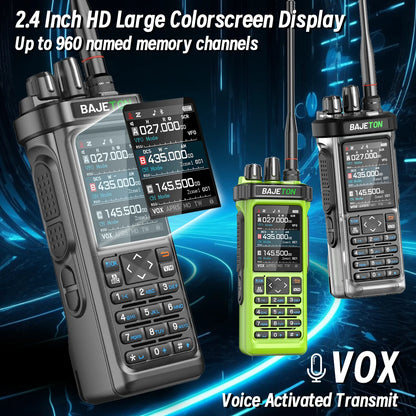 BAJETON BJ-9000 Walkie Talkie CB/SSB/RX/HF Receiver with GPS APRS 10W Bluetooth Phone Programming Same RT-950 PRO RT -950 Radio