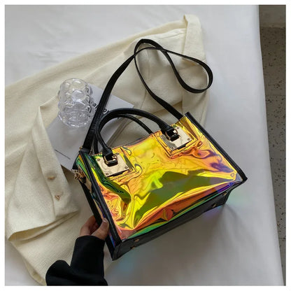 Fashionable Plastic Dazzling Colors Casual Crossbody Bags for Women Ladies Luxury Designer Tote Handbags Travel Shoulder Bag Sac