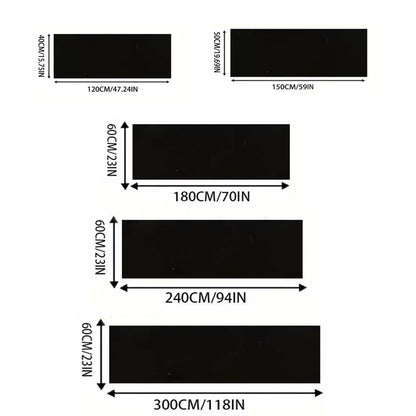 VIKAMA Black Sports Vitality Style Long Carpet Cool Motorcycle Mat for Car And Bicycle Parking