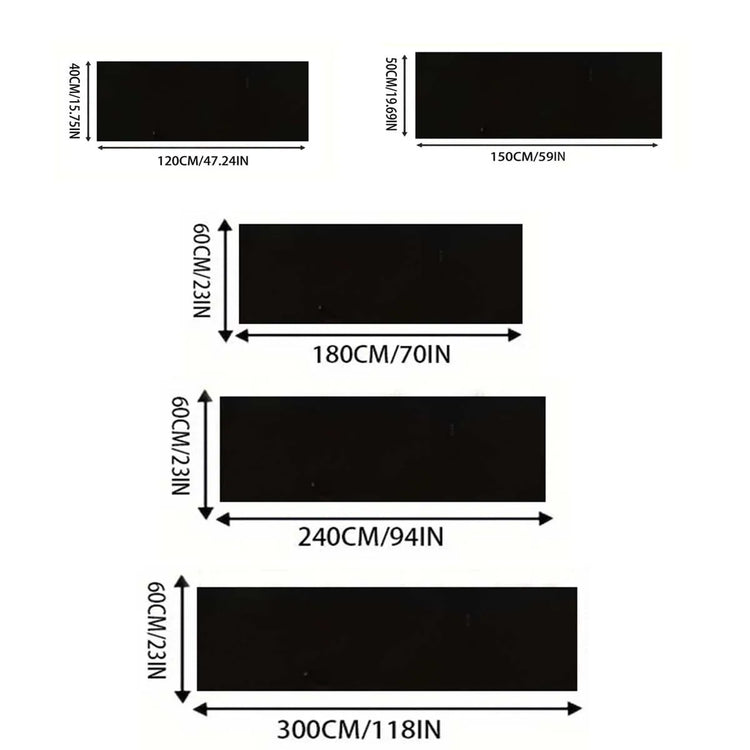 VIKAMA Black Sports Vitality Style Long Carpet Cool Motorcycle Mat for Car And Bicycle Parking