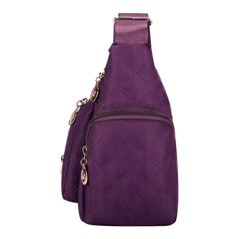 Square-Shaped, Versatile Men's and Women's Crossbody Bag, New Style Large Bag, Fabric Bag, Oxford Style Shoulder Bag, Fashionabl