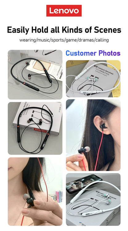 Original Lenovo Y111 Bluetooth 6.0 Headphones Neckband Magnetic Earbud Stereo Running Secure Fit Sports Gaming Wireless Headset