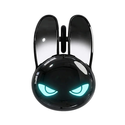 MOFII M6C Evil Rabbit Dual-mode Mouse, Black Cool Rabbit Shape, RGB Ambient Light, Silent Rechargeable, Multi-device Compatible