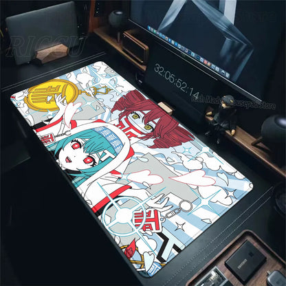 Cute Anime Girl K-Kasane Teto Mousepad Large Gaming Mouse Pad LockEdge Computer Keyboard Desk Mat PC Cabinet Tablepad XXL Mats