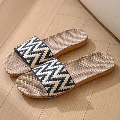 Hemp Casual Women's Slippers Home Flats Spring Summer Luxury Designer Woman Shoes Fashion Indoor Slides Ladies Soft sole Elegant
