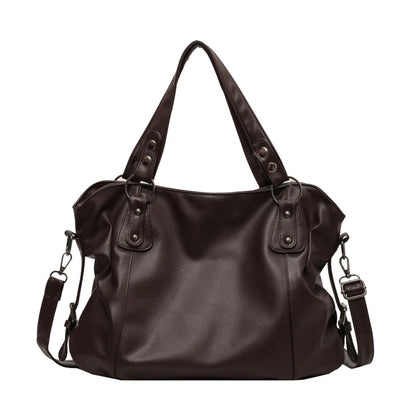 Women's Large Capacity Shoulder Casual Tote Bag Laptop Roomy Handbag Soft Leather Crossbody Business Black Big Bag A4 Sac A Main