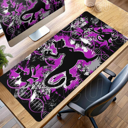 Gaming Mouse Pad Large Rubber Keyboard Desk Mat Anti-slip Gamer Playmat Laptop PC Accessories Carpet Mewtwo P-Pokemon Mousepad
