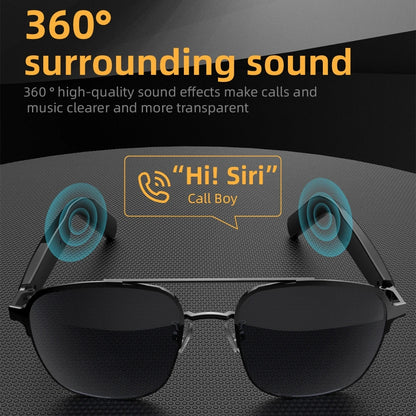 High-quality Sunglasses Smart Glasses With Earphones Bluetooth Music Outdoor Cycling UV protection Women's Glasses Men