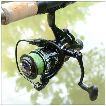 Hirisi Carp Fishing Spinning Reel 15-20KG Max Drag 5.2:1 Gear Ratio Metal Spool Waterproof Smooth Heavy Duty HD4000
