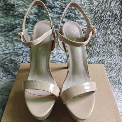 Women Peep Toes Sandals Stiletto Sexy Pumps Luxury Club 14cm Elegant Platform High Heels Nighclub Party Wedding Jazz Dance Shoes