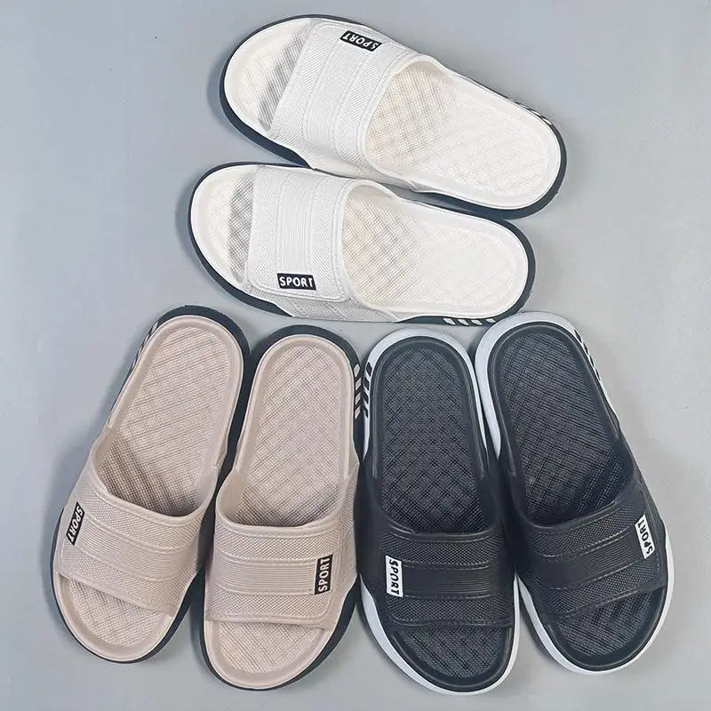 Big Size 40-47 Soft Bottom Sports Eva Slippers Men's Summer Fashion Indoor Outdoor Home Shallow Slippers Man Streetwear Sandals