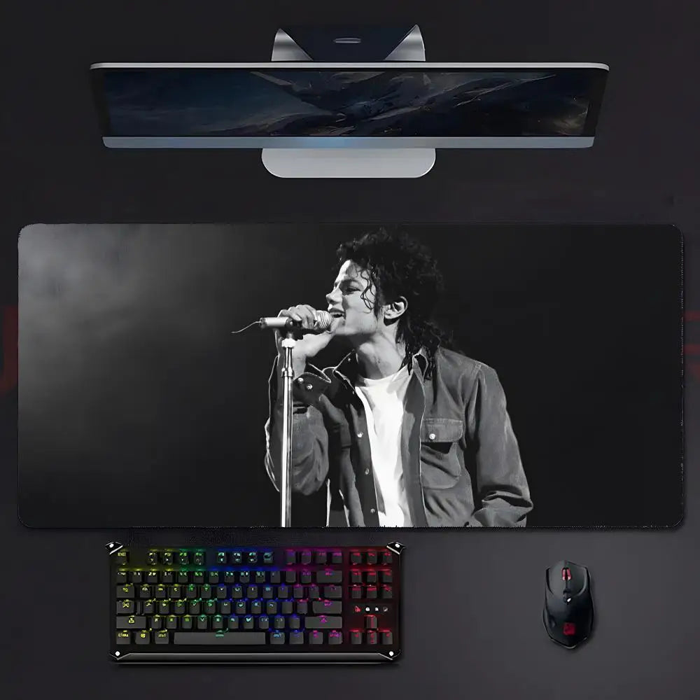 Pop Music M-Michael Jackson Mouse Pad Mousepad Large Gaming LockEdge Thickened PC Table Desk Mat