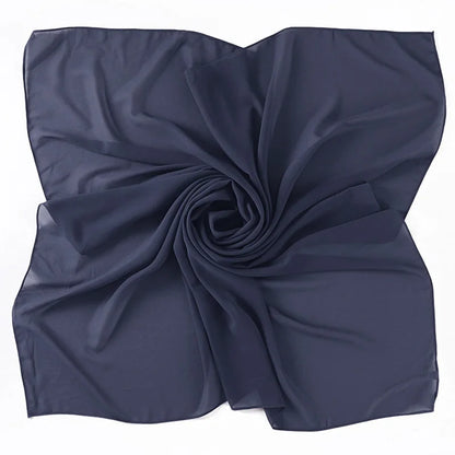 90*90CM Headwrap Heavy Chiffon Square Scarf Muslim Hijabs Women Underscarf Fashion Casual Plain Color Hijab