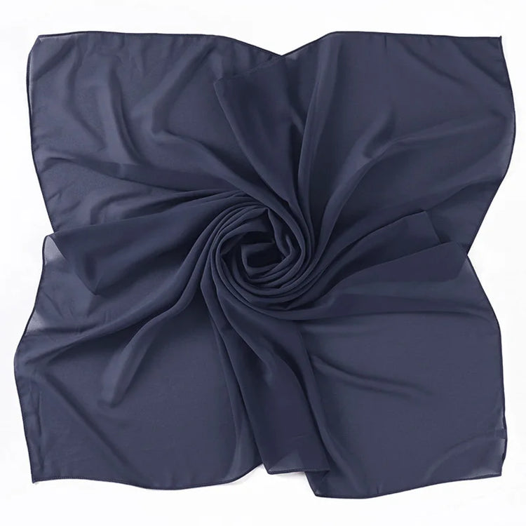 90*90CM Headwrap Heavy Chiffon Square Scarf Muslim Hijabs Women Underscarf Fashion Casual Plain Color Hijab