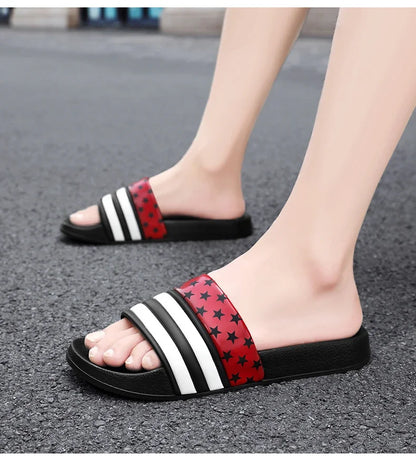 Plus Size Men Indoor Home Slippers Male Soft Comfortable Bath Slipper Men's EVA Flat Thick Platform Outdoor Beach Sandals Summer