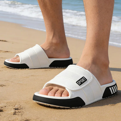 Big Size Men's Slippers Summer Ligtweight Indoor Home Slides EVA Shower Shoes Soft Sole Non-slip Outdoor Casual Beach Sandals