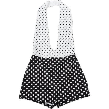 2026 Summer Hot Sale Women Sexy Polka Dot Print Bodycon Rompers Female Streetwear 1 Piece Outfit Women's Jumpsuits Playsuits