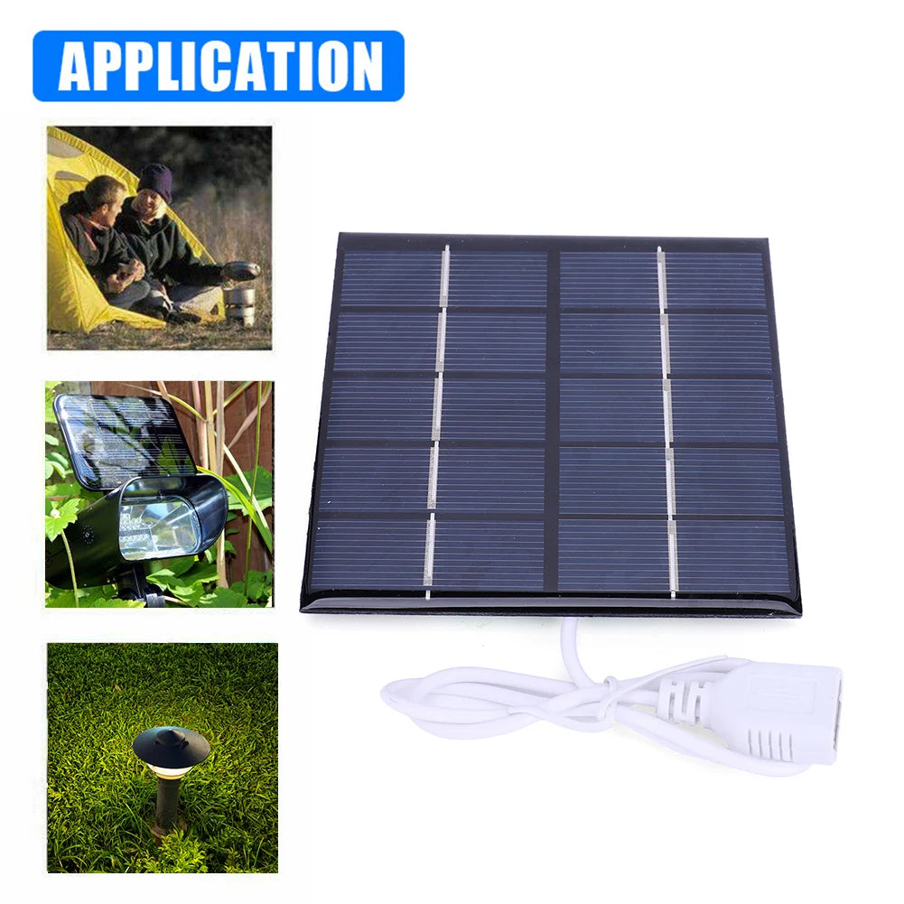 10W 5V Portable Solar Panel USB Battery Charger Solar Charging Panel Waterproof Phone Power Bank for Camping Backpacking Hiking