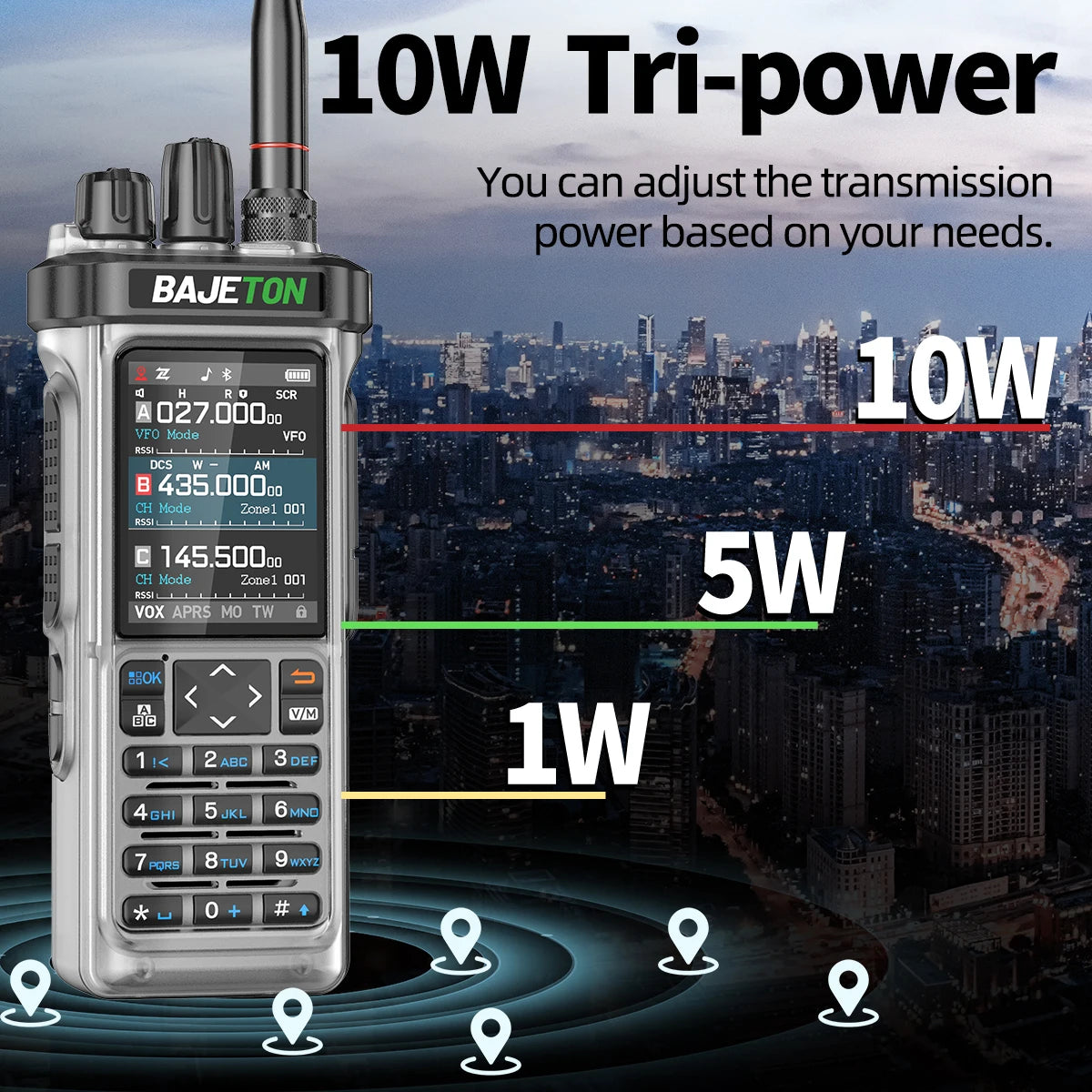 1/2PCS BAJETON BJ-9000 Walkie Talkie 10W AM/FM/CB/LSB/USB/CW Receiver with GPS APRS For Radtel RT-950 PRO RT-950 Two Way Radio