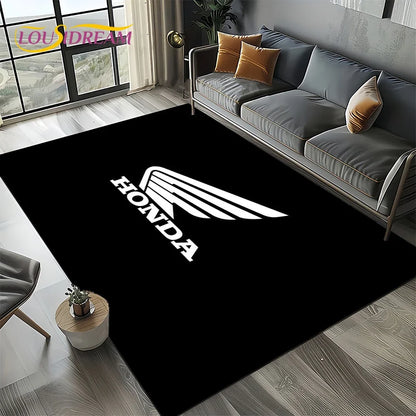 Racing Car H-HONDA HRC Motorcycle Carpet Rug for Living Room Bedroom Home Sofa Decoration,Kids Area Rug Non-slip Floor Mat Gift
