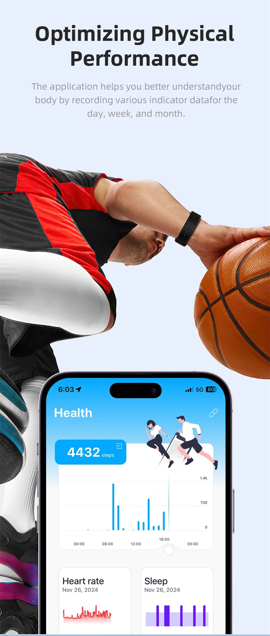 2026 No Screen Smart Watch for Men Women Fitness Tracker Heart Rate Blood Pressure Monitor HRV Sleep Sport Health Smart Bracelet
