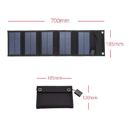 40W/70W Foldable Phone and Computer Fast Charging USB Waterproof Solar Panel Suitable for Camping and Hiking