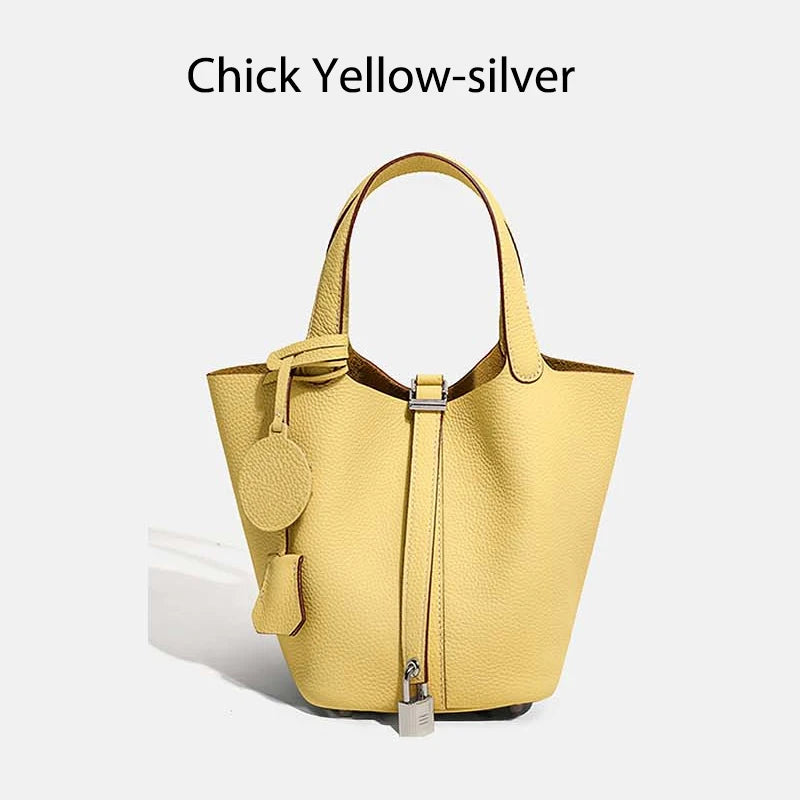 Women Bags Handbags Bucket Bag Real Leathe Fashion Tote Bag Genuine Leather Luxury Desginer Big Size Large Lady Hand Bags
