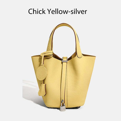 Women Bags Handbags Bucket Bag Real Leathe Fashion Tote Bag Genuine Leather Luxury Desginer Big Size Large Lady Hand Bags
