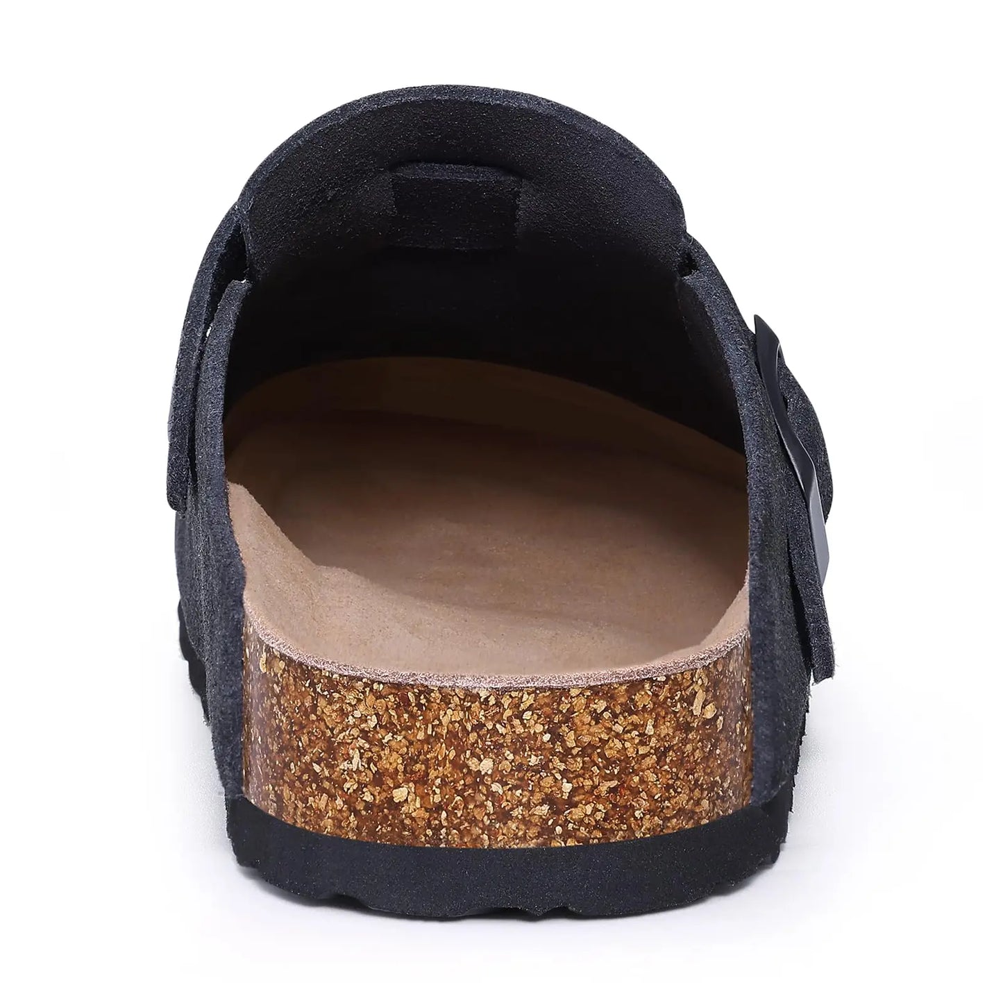 Evshine Men's Cow Suede Clogs with Arch Support Leather Mules Comfort Fashion Potato Shoe Women Cork Footbed Genuine Suede Clogs