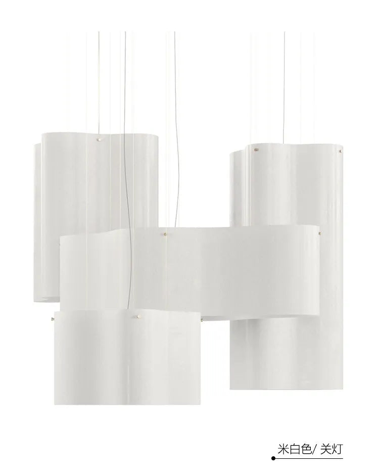 Designer Cloud Pendant Light for High Ceiling Lobby Wabi Sabi LED Hanging Chandelier For Parlor Restaurant Hotel Project Lights