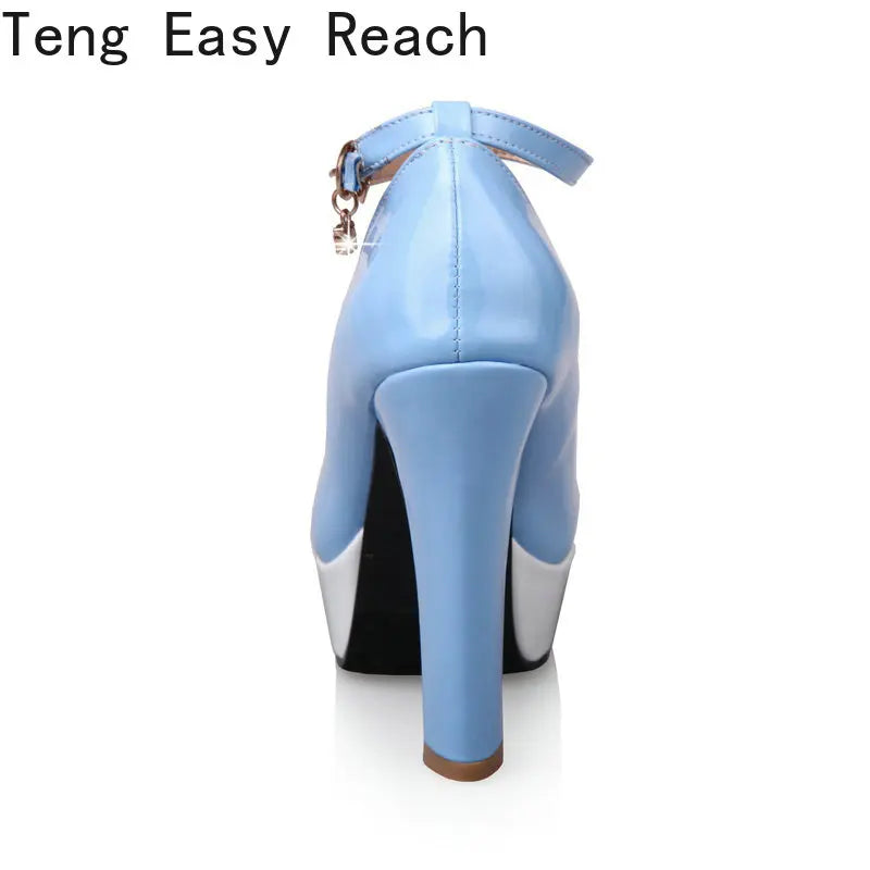 New Platform Square High Heel Women Pumps Sweet Butterfly Knot Women High Heel Shoes Mixed Color Party Women's Shoes