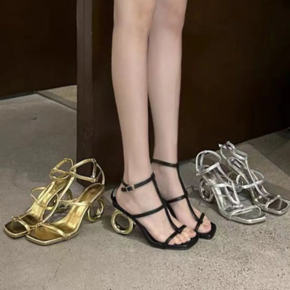 Women High Heel Sandals 2025 New Summer Peep Toe Sandals High Quality Shoes for Women Elegant Luxury High Heels Sandals Zapatos
