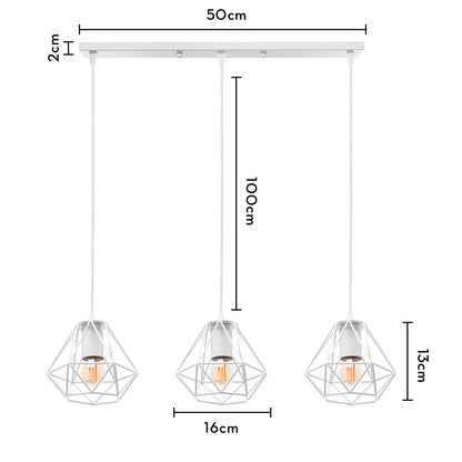 3 Heads Vintage Pendant Lights Wood Hanging Lamp Chandelier Industrial for Loft Dinning Living Room Kitchen Lighting Fixture LED