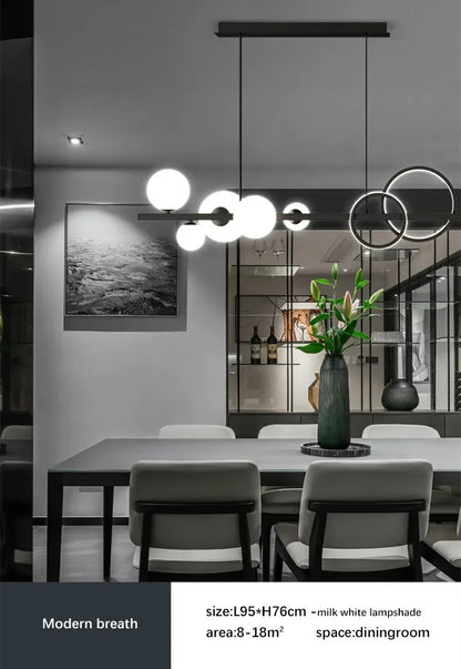 Magic Bean Long Pendant Lights Nordic Restaurant Modern Creative Kitchen Light Luxury Living Room Bar Decor Lighting G9 Bulb