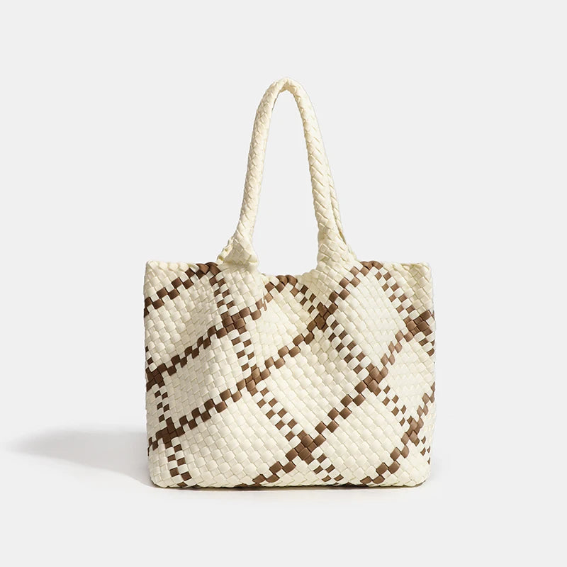 Large size women's tote bag Women's fashion bags 2024 Hot product Neoprene material women's hand-woven bag Large volume Tote bag