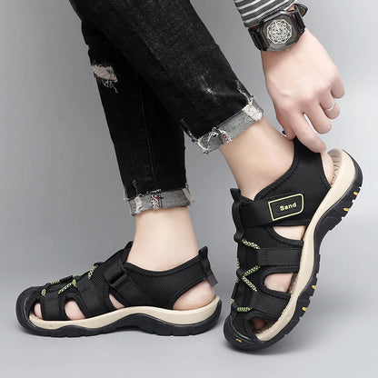 Mens Sandals Breathable Summer Outdoor Anti Slip Wear-resistant Soles Casual Shoes Youth Walking Lightweight Beach Wading Shoes