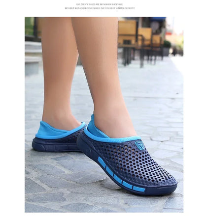 Summer Outdoor Men's Slippers Garden Clogs Male Casual Shoes Fashion Luxury Sandals Comfort Home Soft Slippers 40-47
