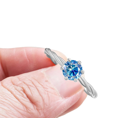 1-3ct Moissanite Wedding Rings Women 925 Sterling Silver Plated 18K White Gold Ring Engagement Promise Band Fine Jewelry Gift