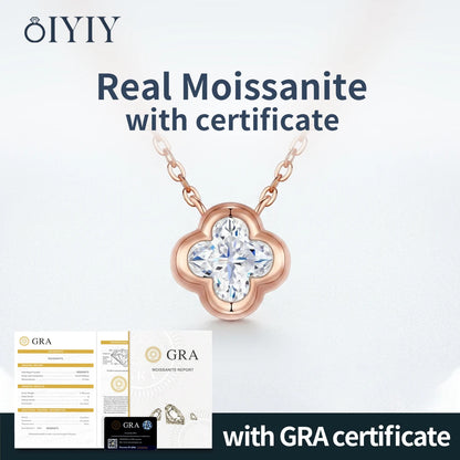 OIYIY Moissanite Necklace for Women 925 Sterling Silver D VVS1 GRA Certified Lab Grown Diamond Pendant Luxury Fine Jewelry Gift