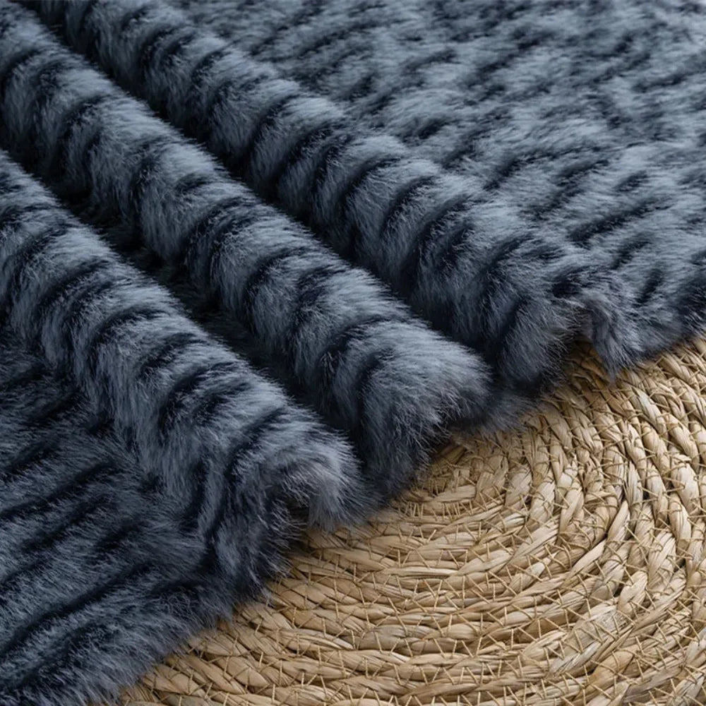 Imitation Mink Print Tiger Pattern Plush Fabrics for Photography DIY Handmade Doll Toy Clothing Fabrics Sewing Cloth