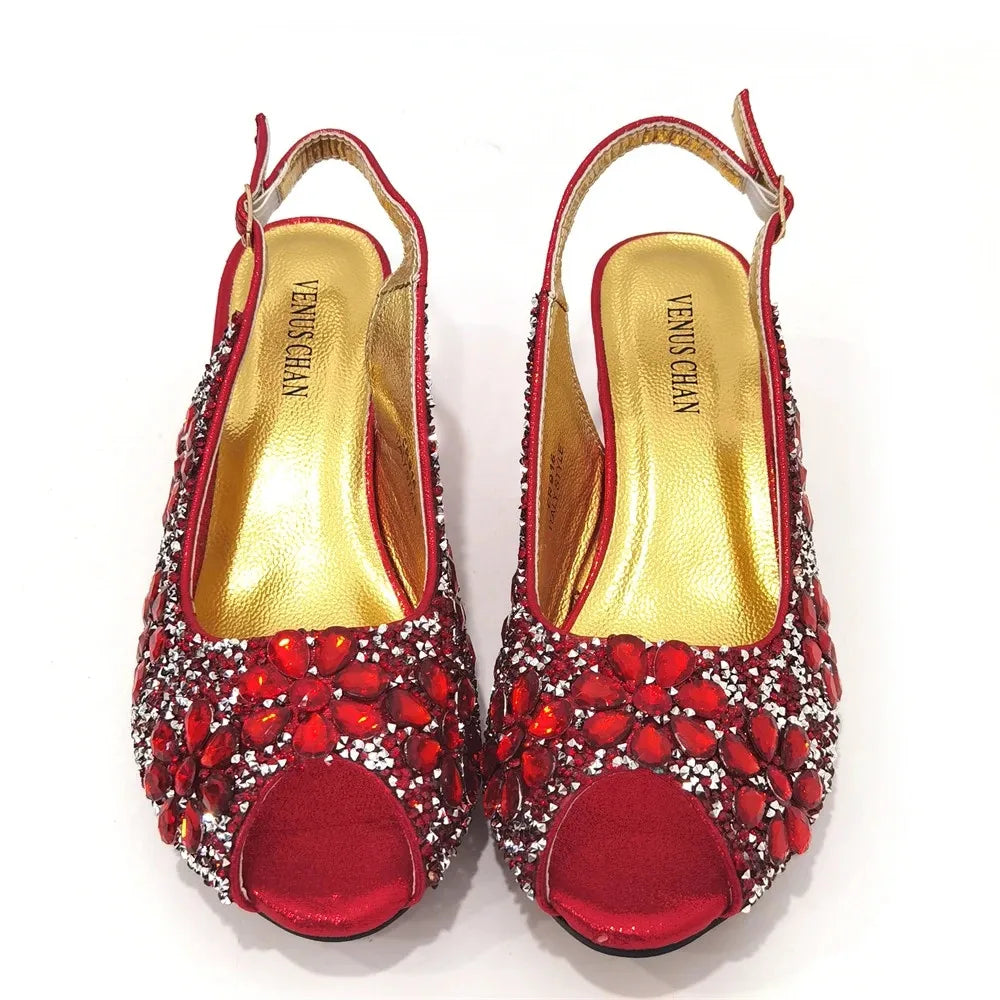 2024 Shoes and Bag for Party Wedding Plus Size Women Shoes 43 High Heels Sexy Ladies Luxery Shoes Women Dress Pumps with Purse