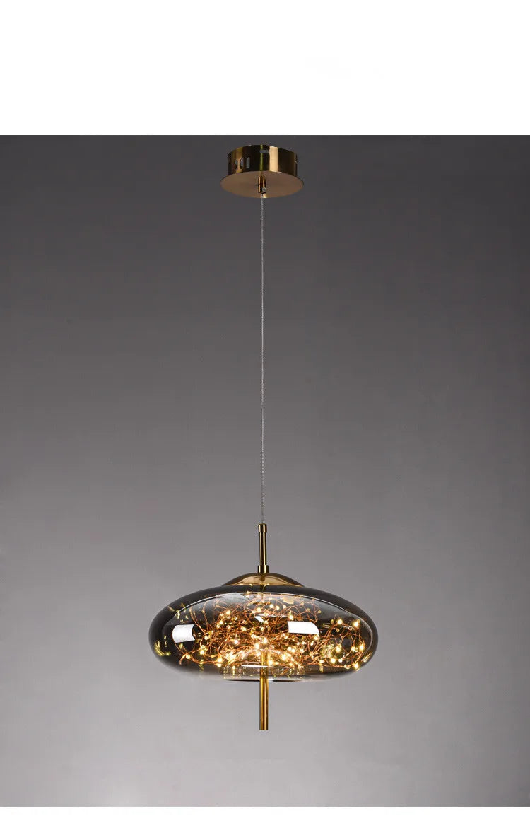 Modern Led Pendant Lamp Glass Ceiling Hanging Lights Fixture Luminaire Chandeliers Lustres Suspension Luminaire Bedroom Decor