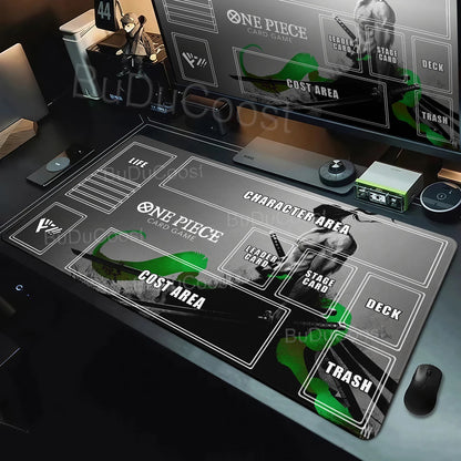 One Piece Zoro Luffy Card Battle Mat Opcg Single Player Board Game Card Battle Cards Pad 60X35cm Playmat PC Extended Mousepad