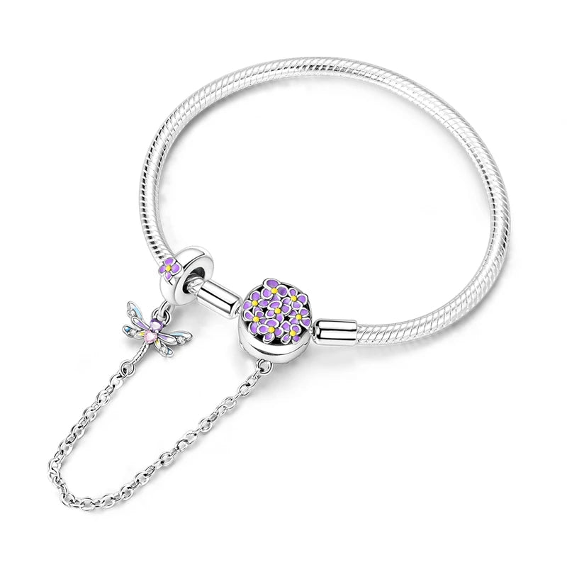 925 Sterling Silver Heart Love Snake Chain Bracelet Infinite Knot Butterfly For Women Fit Original Charms Beads Jewelry Gift