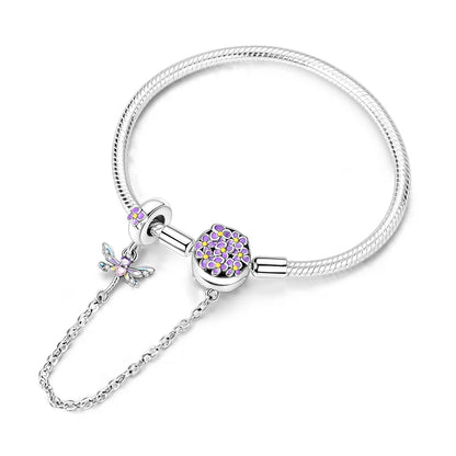 925 Sterling Silver Heart Love Snake Chain Bracelet Infinite Knot Butterfly For Women Fit Original Charms Beads Jewelry Gift